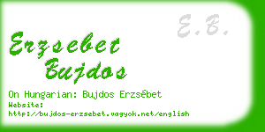 erzsebet bujdos business card
