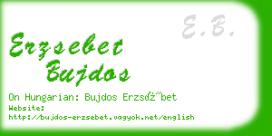 erzsebet bujdos business card